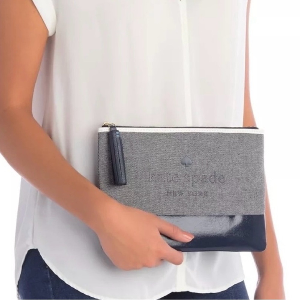 Kate Spade Ash Street Navy Clutch with Tassel - Picture 6 of 6